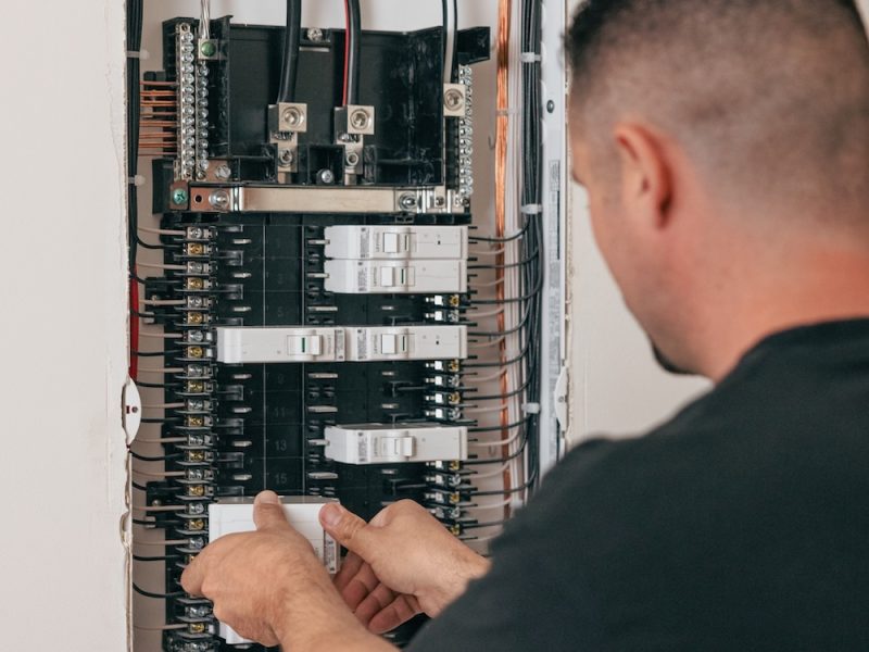 Sonoma Coast Electrician Doing Panel Work